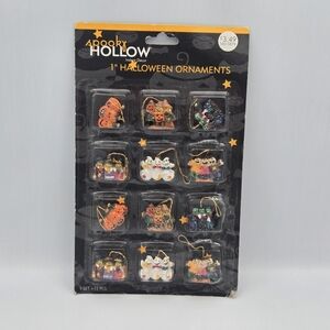 Vintage Jo-Ann Spooky Hollow 1" Halloween Ornaments 12pcs NOS 2002